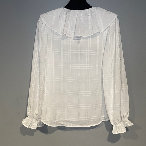 Cupio White Blouse With Black Bow Size Small - Picture 4 of 8